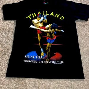 Vintage Thailand muay thai t shirt mens MD